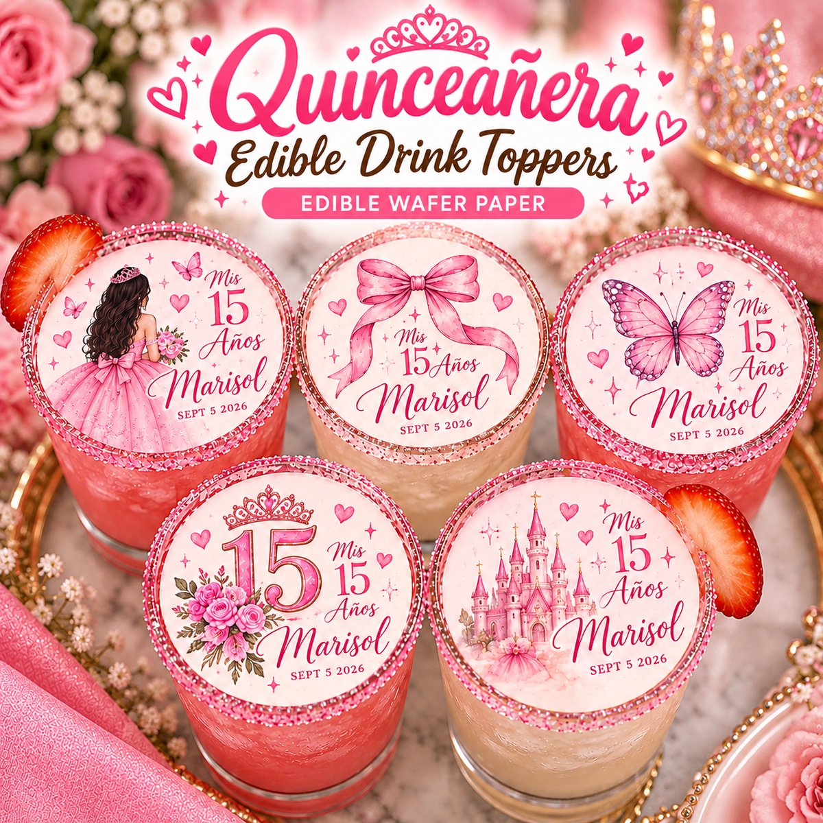 Custom Drink Toppers