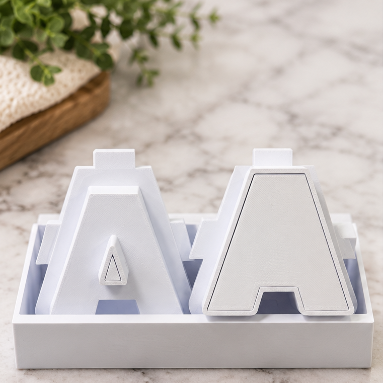 Letters Cake Pop Mold - 3D Printed