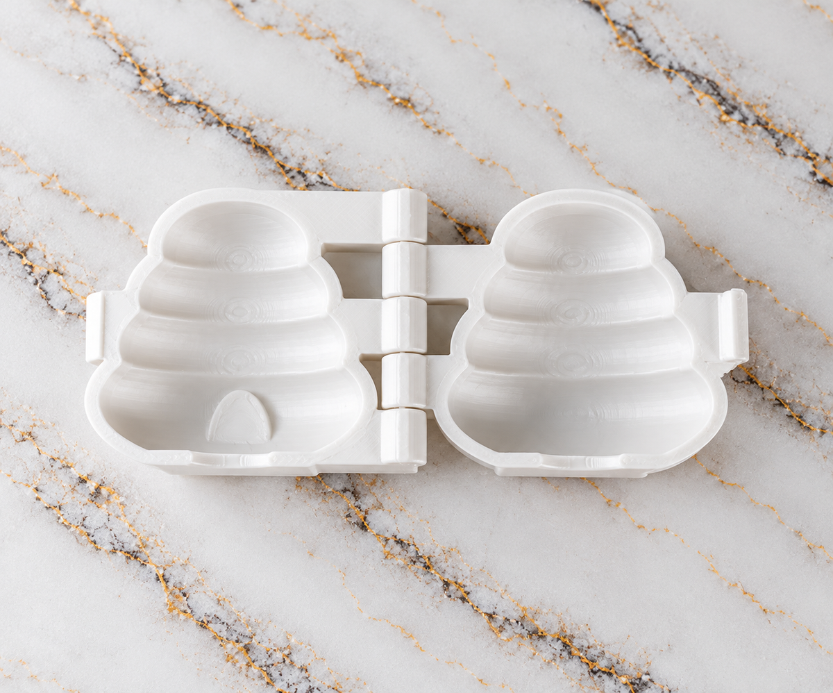 3D Beehive Cake Pop Mold - 3D Printed
