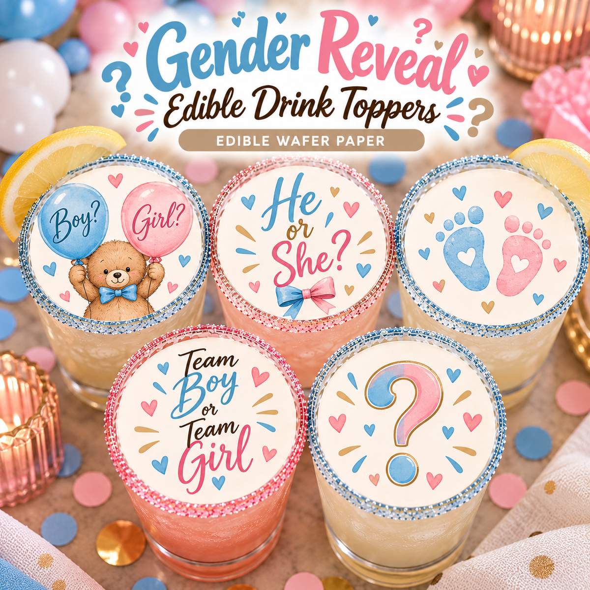 Custom Drink Toppers