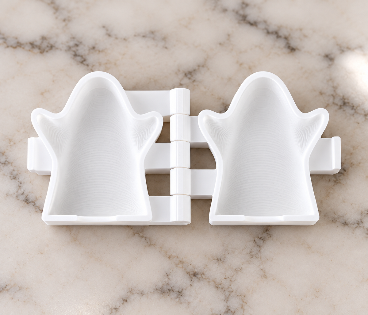 3D Ghost Cake Pop Mold - 3D Printed