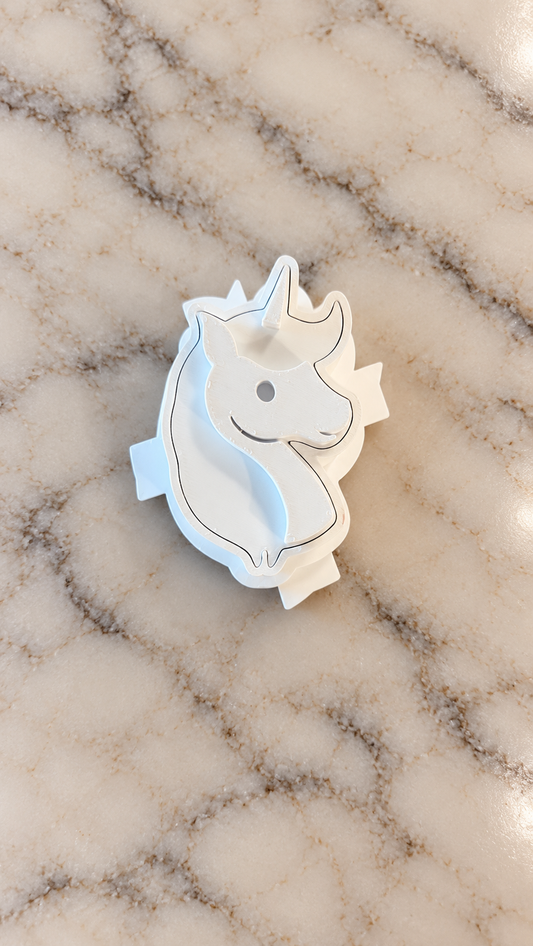 Unicorn Cake Pop Mold - 3D Printed