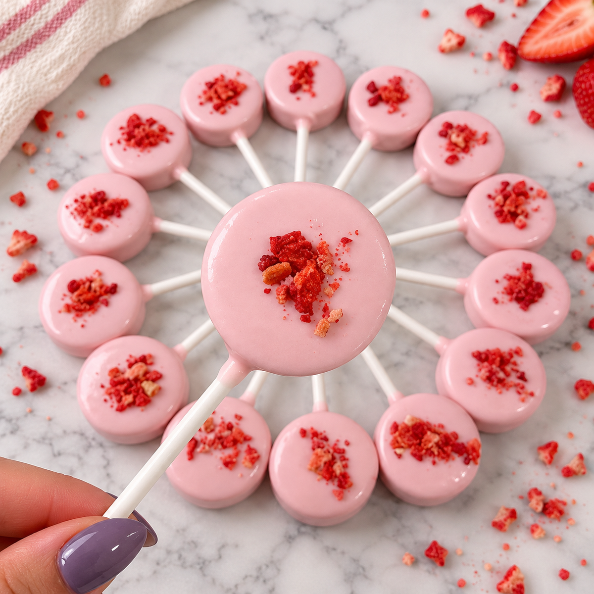 Strawberry Cheesecake Cake Pops