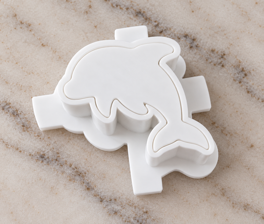 Dolphin Cake Pop Mold - 3D Printed